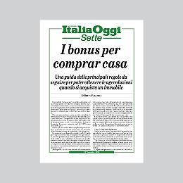 I BONUS PER COMPRAR CASA