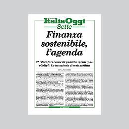 Finanza sostenibile, l'agenda